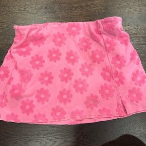 American Eagle Retro Pink Floral Mini Skirt